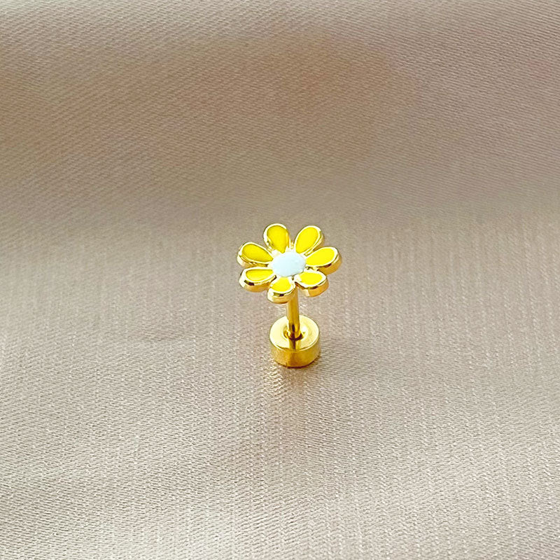 Stiftörhängen blomma med platt baksida
