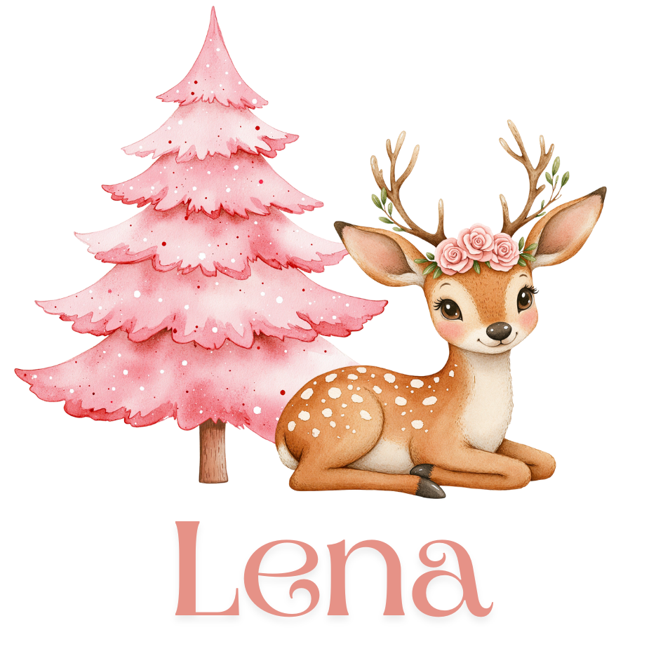 Pink Fairy Forest mugg | Personlig mugg med namn