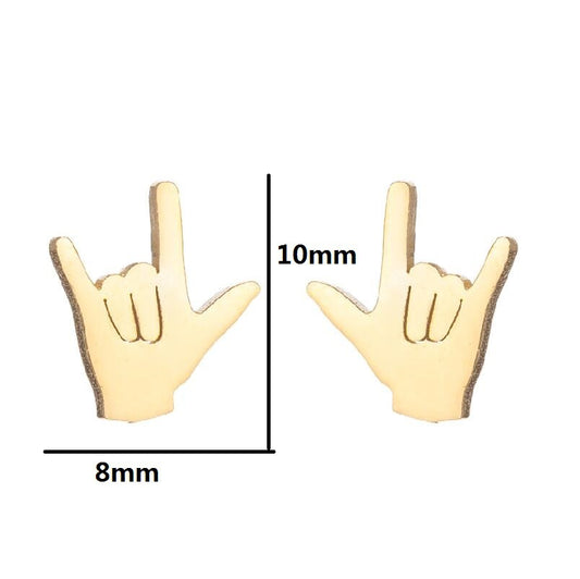 Stiftörhängen 'Jag älskar dig'