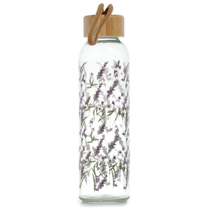 Lavender Fields glasflaska - Fluflu Handgjorda Smycken & Design