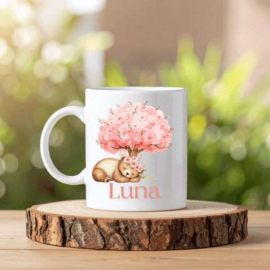Pink Fairy Forest mugg | Personlig mugg med namn - Fluflu Handgjorda Smycken & Design