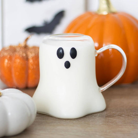 Spökformad Halloween - glas - Fluflu Handgjorda Smycken & Design
