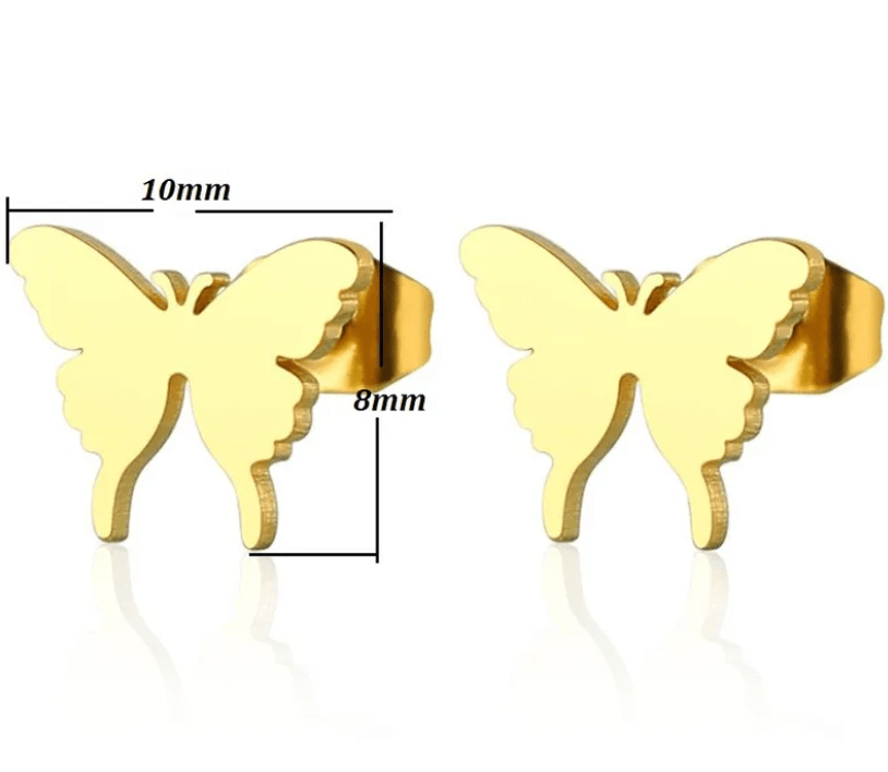 Stiftörhängen fjäril - Fluflu Handgjorda Smycken & Design