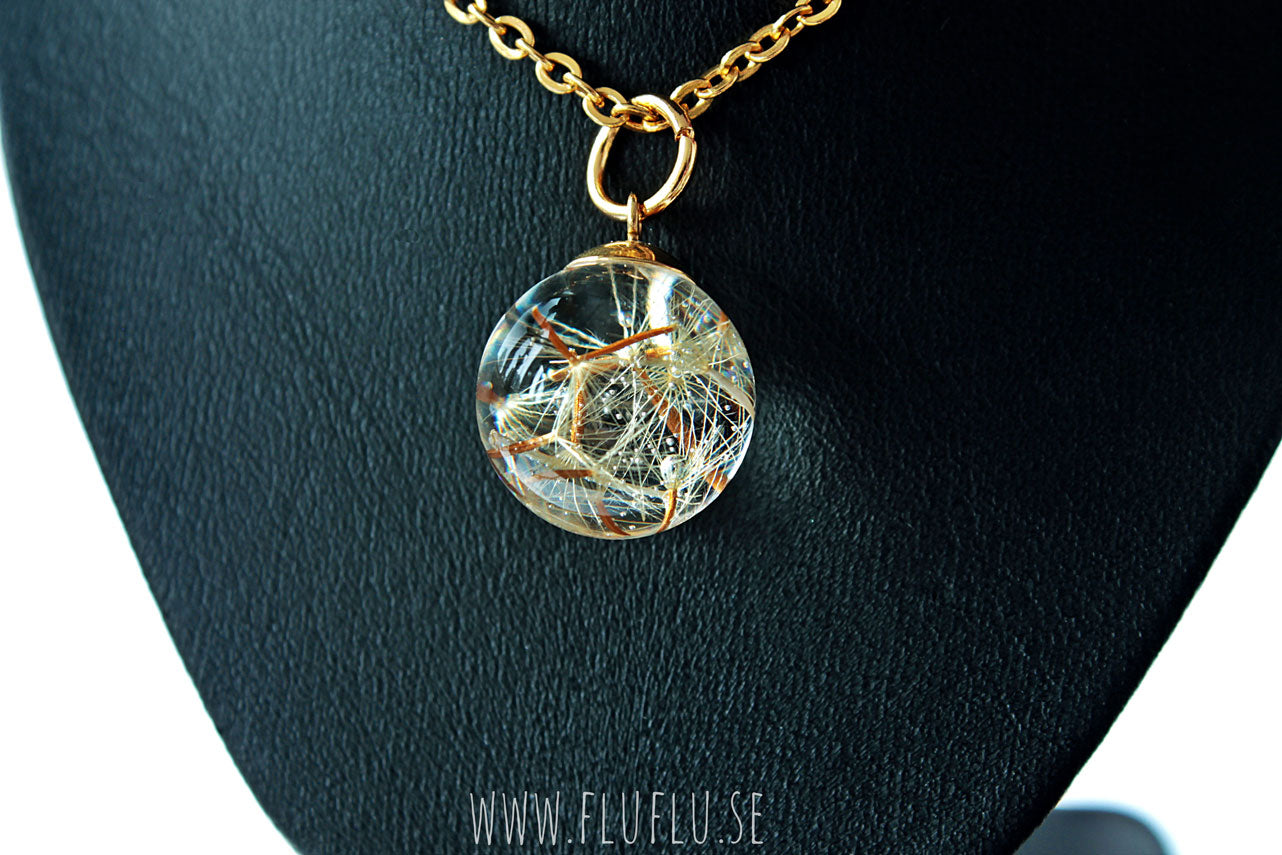 Frön från höstfibbla i pärla - Fluflu Handgjorda Smycken & Design