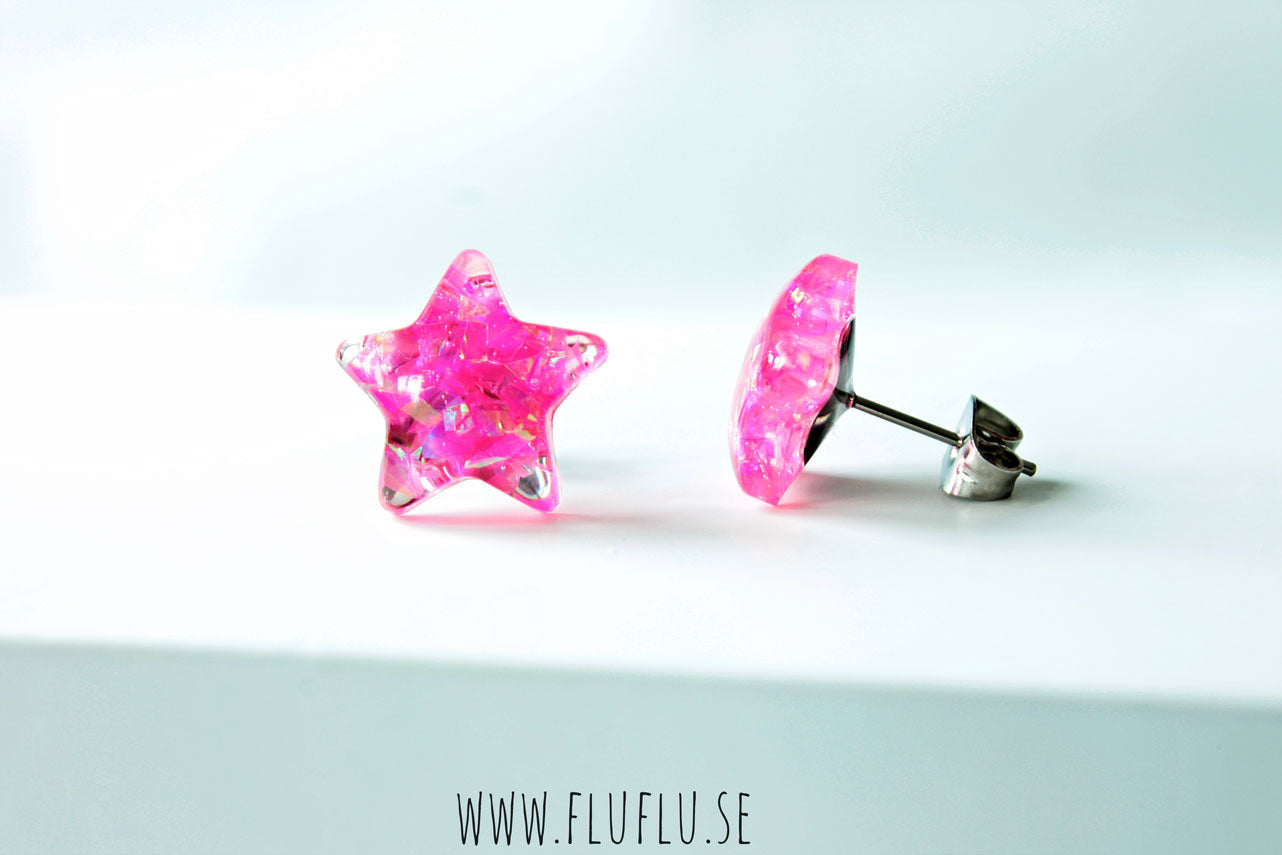 Stjärnor, stiftörhängen - Fluflu Handgjorda Smycken & Design