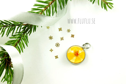 Glanstagetes i hänge, silver - Fluflu Handgjorda Smycken & Design