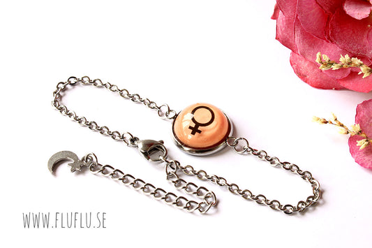 Armband med kvinnotecknet - Fluflu Handgjorda Smycken & Design