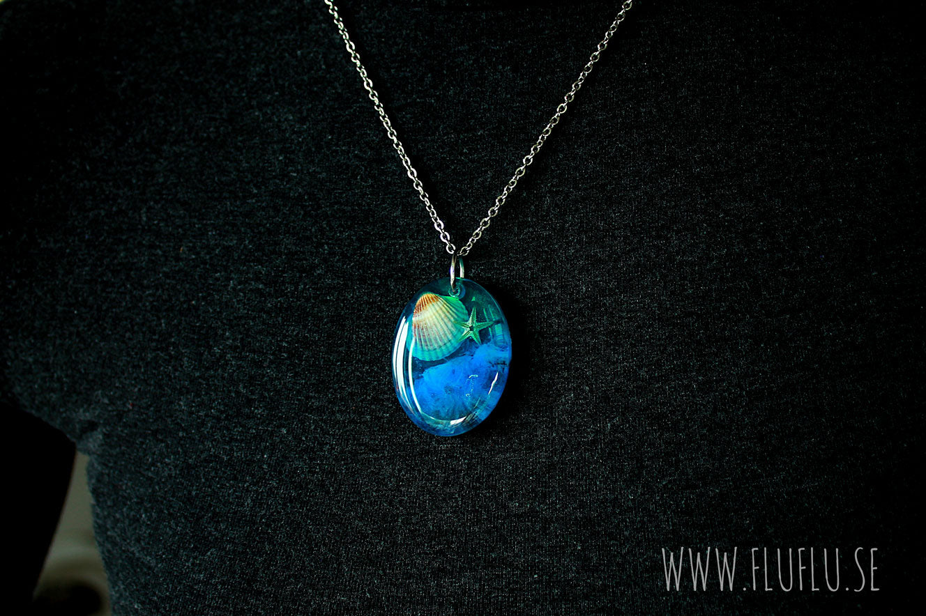 Havet i stort hänge - Fluflu Handgjorda Smycken & Design