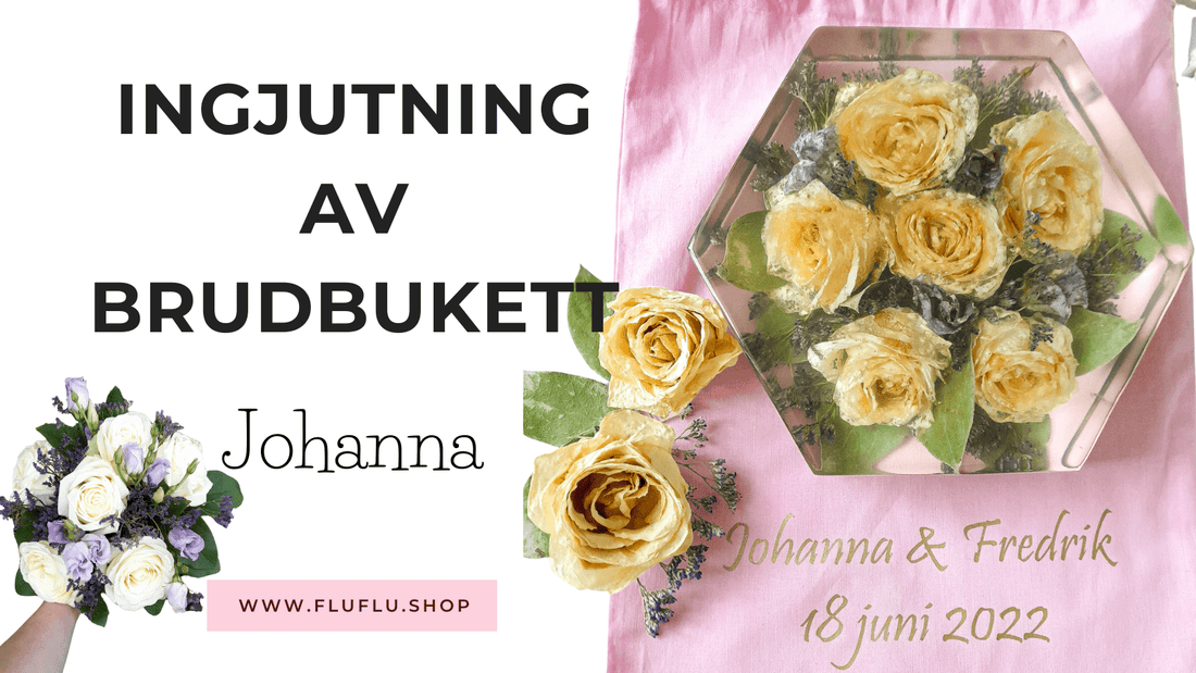 Ingjutning av brudbukett - Johanna - Fluflu Handgjorda Smycken & Design