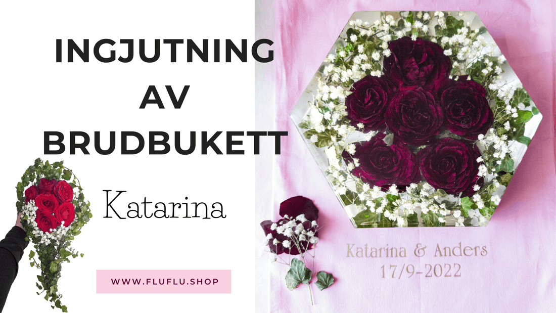 Ingjutning av brudbukett - Katarina - Fluflu Handgjorda Smycken & Design