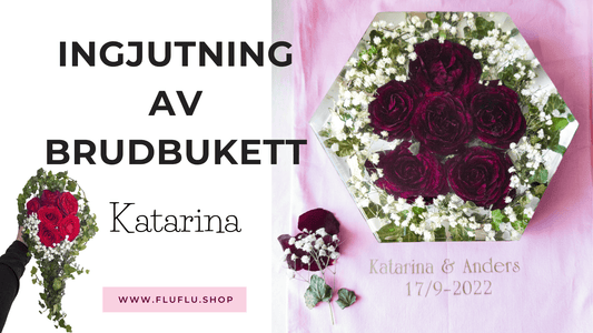 Ingjutning av brudbukett - Katarina - Fluflu Handgjorda Smycken & Design