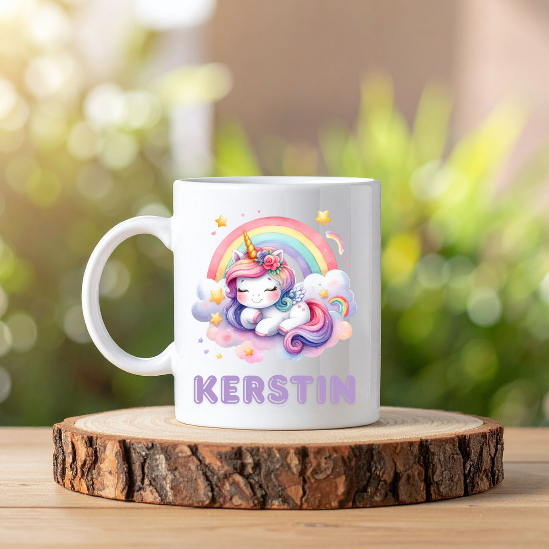 Enhörning mugg | Personlig mugg med namn