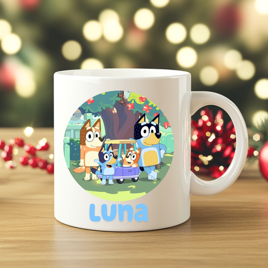 Personlig Bluey-mugg | Personlig mugg med namn