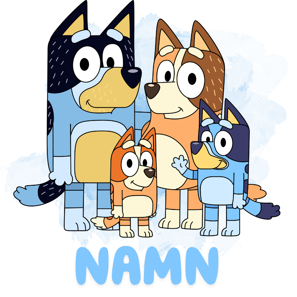 Personlig Bluey-mugg | Personlig mugg med namn