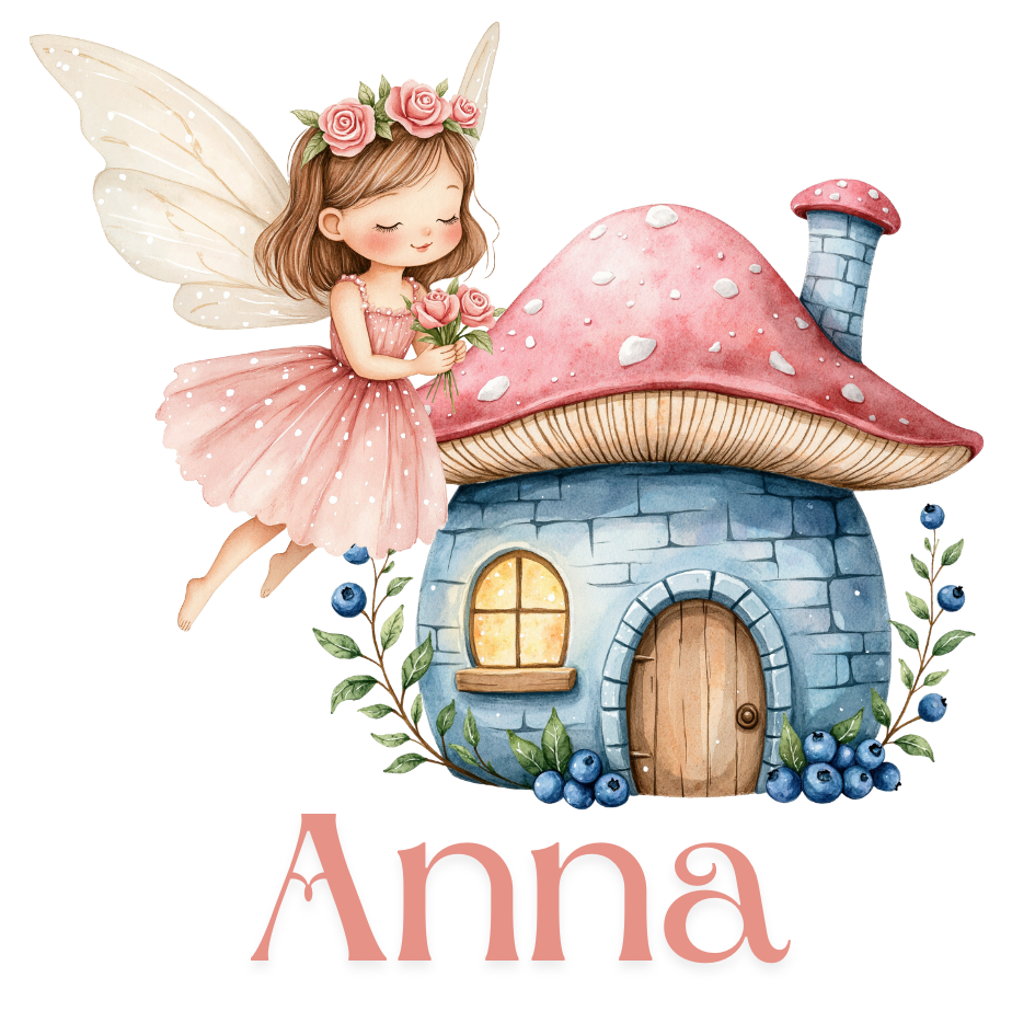 Pink Fairy Forest mugg | Personlig mugg med namn