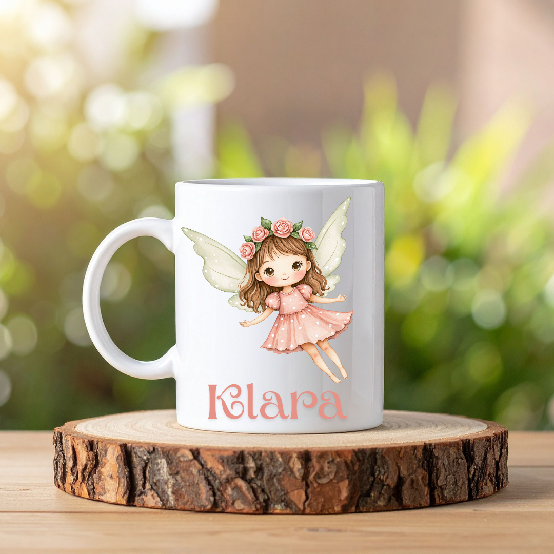 Pink Fairy Forest mugg | Personlig mugg med namn