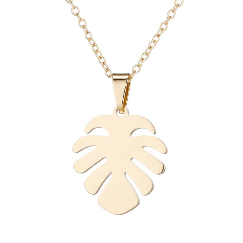 Monstera smyckesset, örhängen + halsband