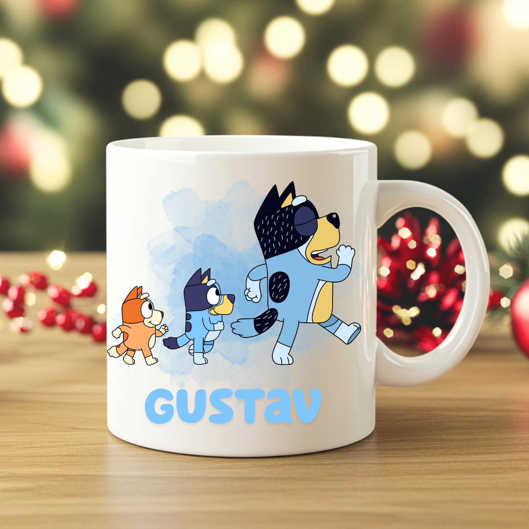 Personlig Bluey-mugg | Personlig mugg med namn