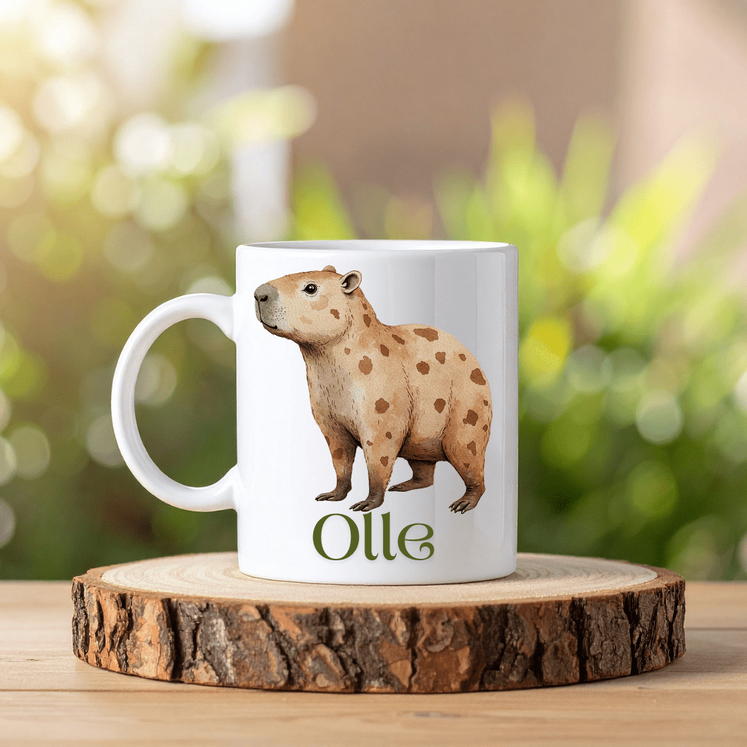 Boho djur mugg | Personlig mugg med namn - Fluflu Handgjorda Smycken & Design