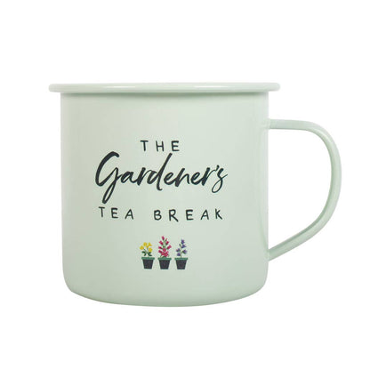 Emaljmugg Gardener's Tea Break - Fluflu Handgjorda Smycken & Design