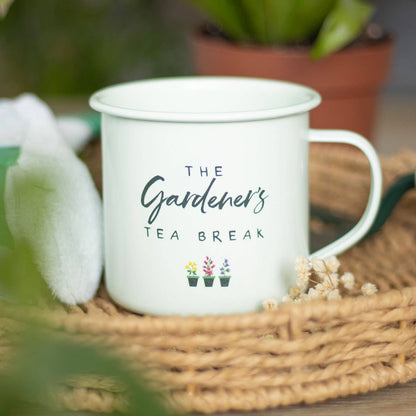 Emaljmugg Gardener's Tea Break - Fluflu Handgjorda Smycken & Design