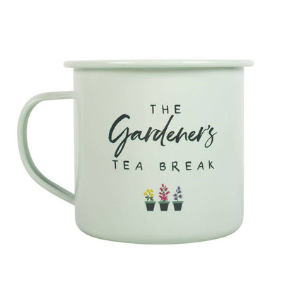 Emaljmugg Gardener's Tea Break - Fluflu Handgjorda Smycken & Design