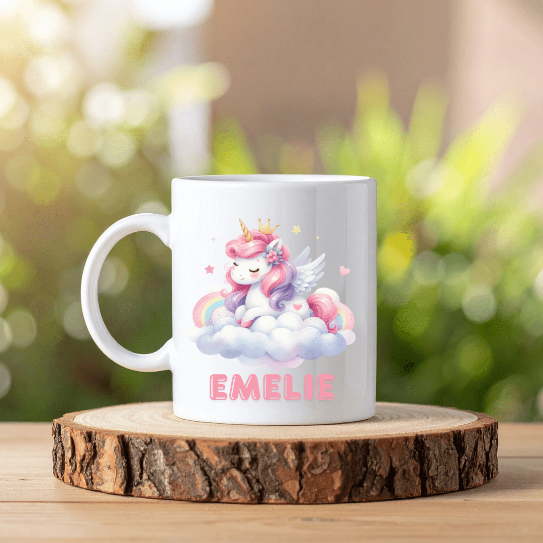 Enhörning mugg | Personlig mugg med namn - Fluflu Handgjorda Smycken & Design