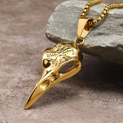 Fågelskalle halsband – Guld