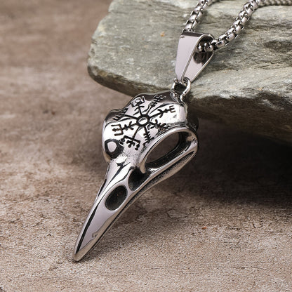 Fågelskalle halsband – Silver