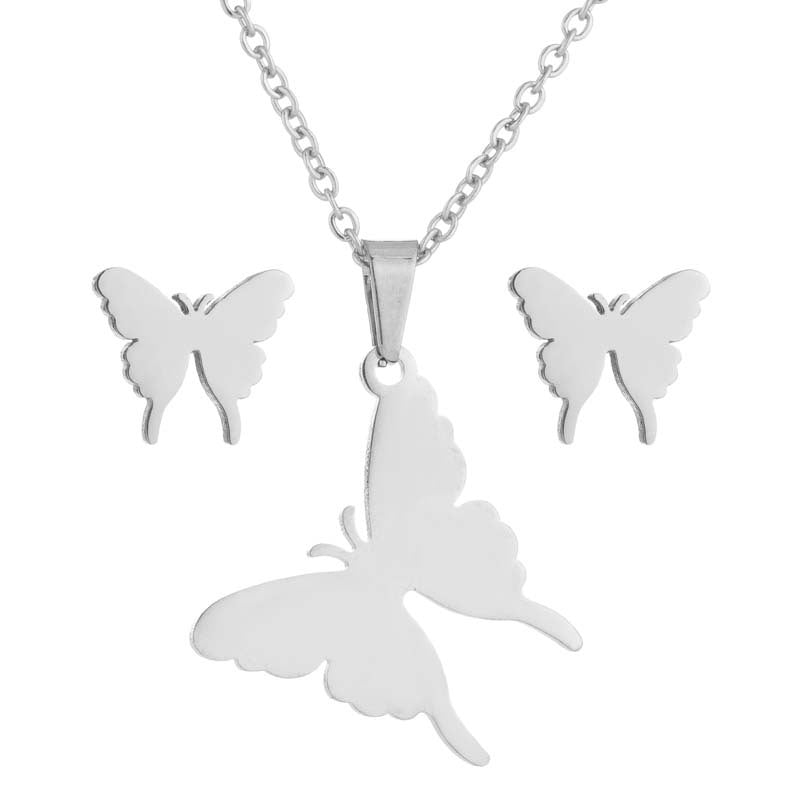 Fjäril smyckesset, örhängen + halsband - Fluflu Handgjorda Smycken & Design