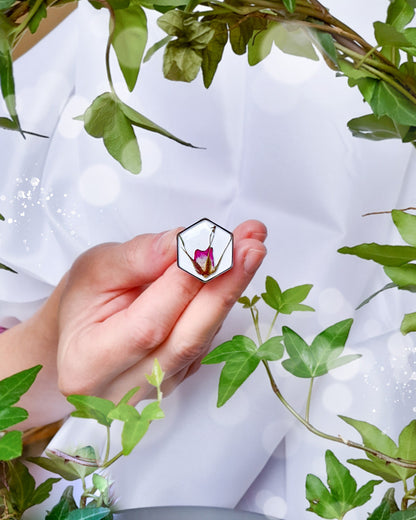 Ring med äkta rosenknopp – detaljbild 3