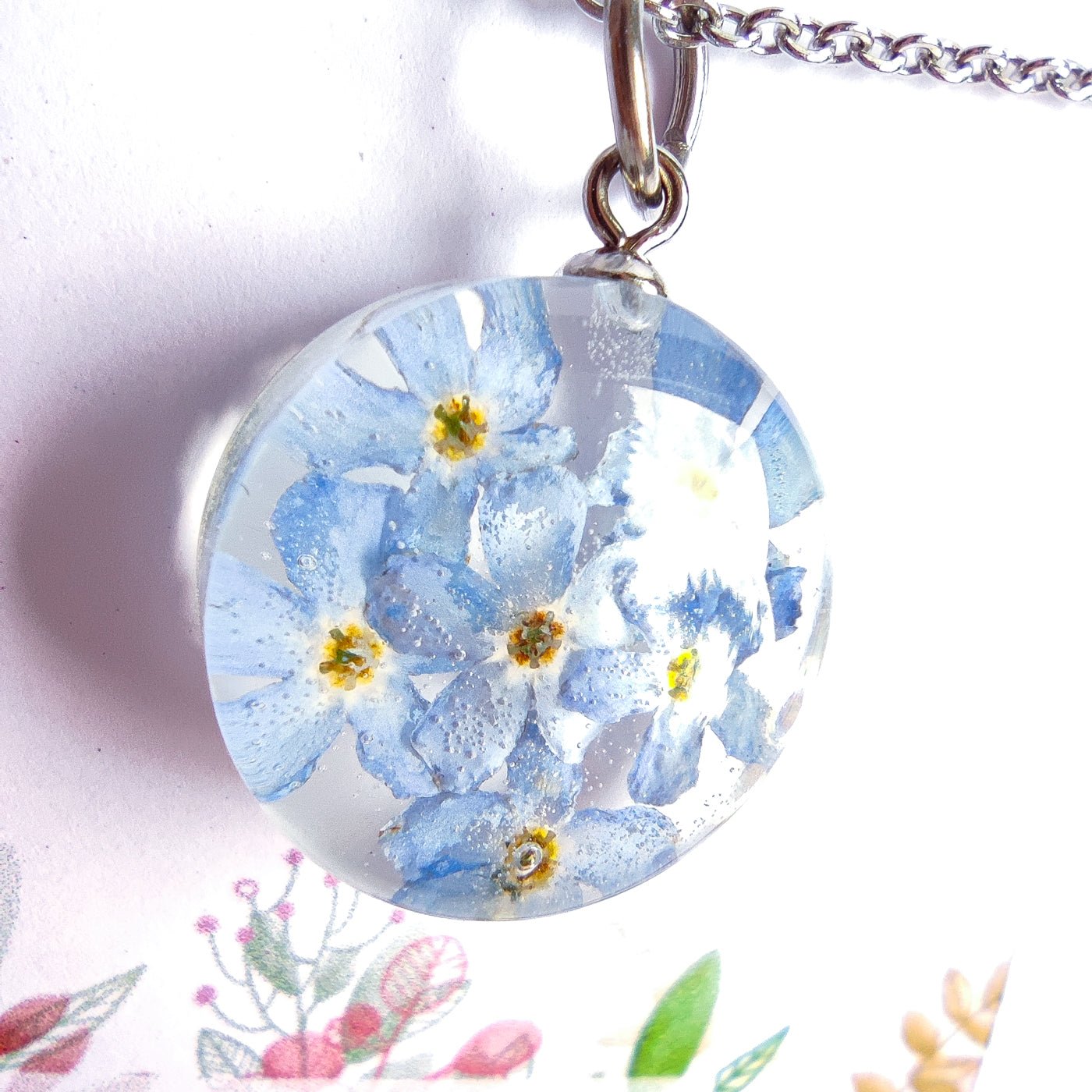 Förgätmigej, runt - Fluflu Handgjorda Smycken & Design