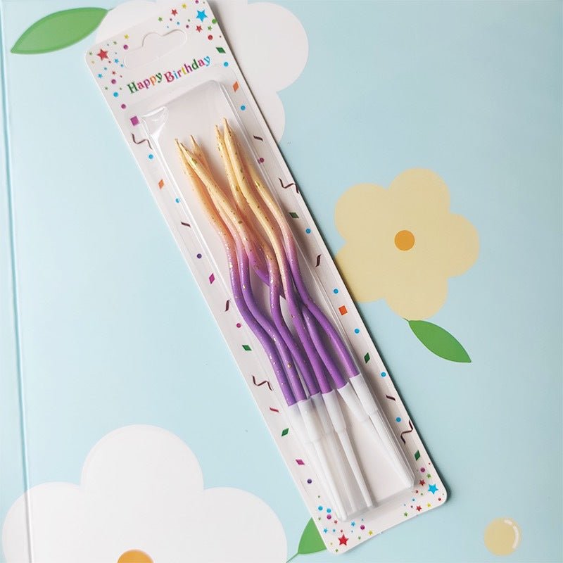 Glittrande födelsedagsljus i färgglada toner - Fluflu Handgjorda Smycken & Design