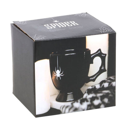 Gotisk Halloween svart spindelkopp - Fluflu Handgjorda Smycken & Design