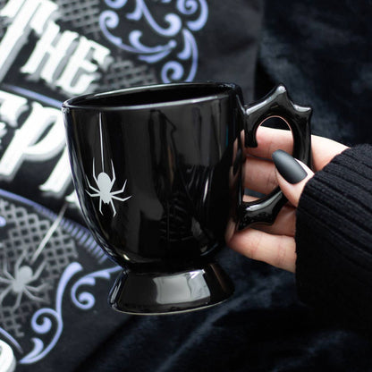 Gotisk Halloween svart spindelkopp - Fluflu Handgjorda Smycken & Design