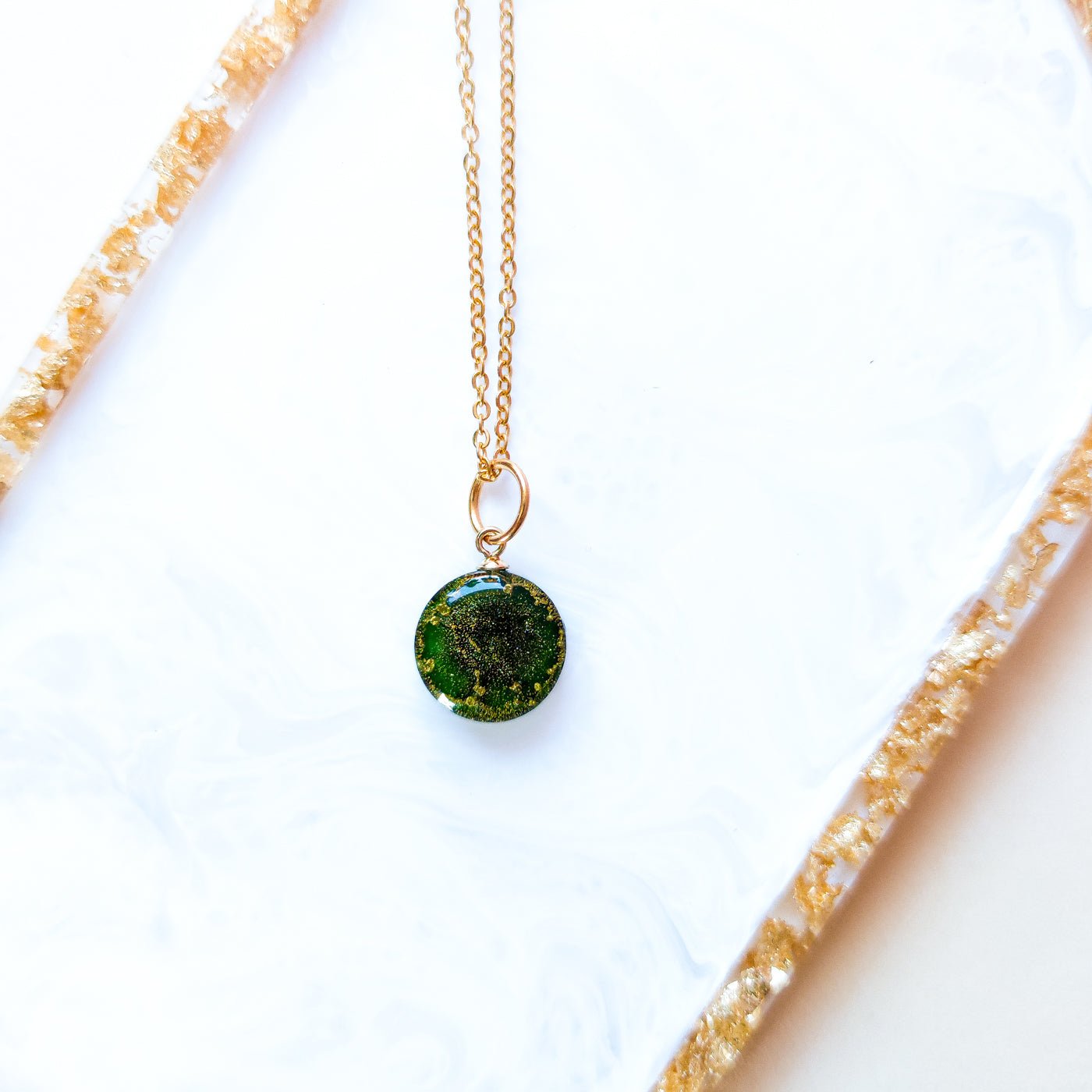 Gröna djupet, halsband - Fluflu Handgjorda Smycken & Design