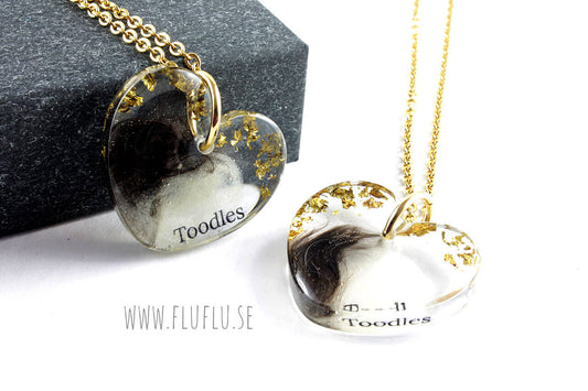 Hänge hjärta med hår/päls/tagel eller aska - Fluflu Handgjorda Smycken & Design