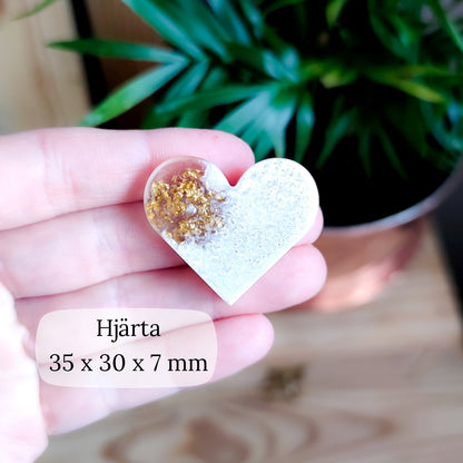Hänge hjärta med hår/päls/tagel eller aska - Fluflu Handgjorda Smycken & Design