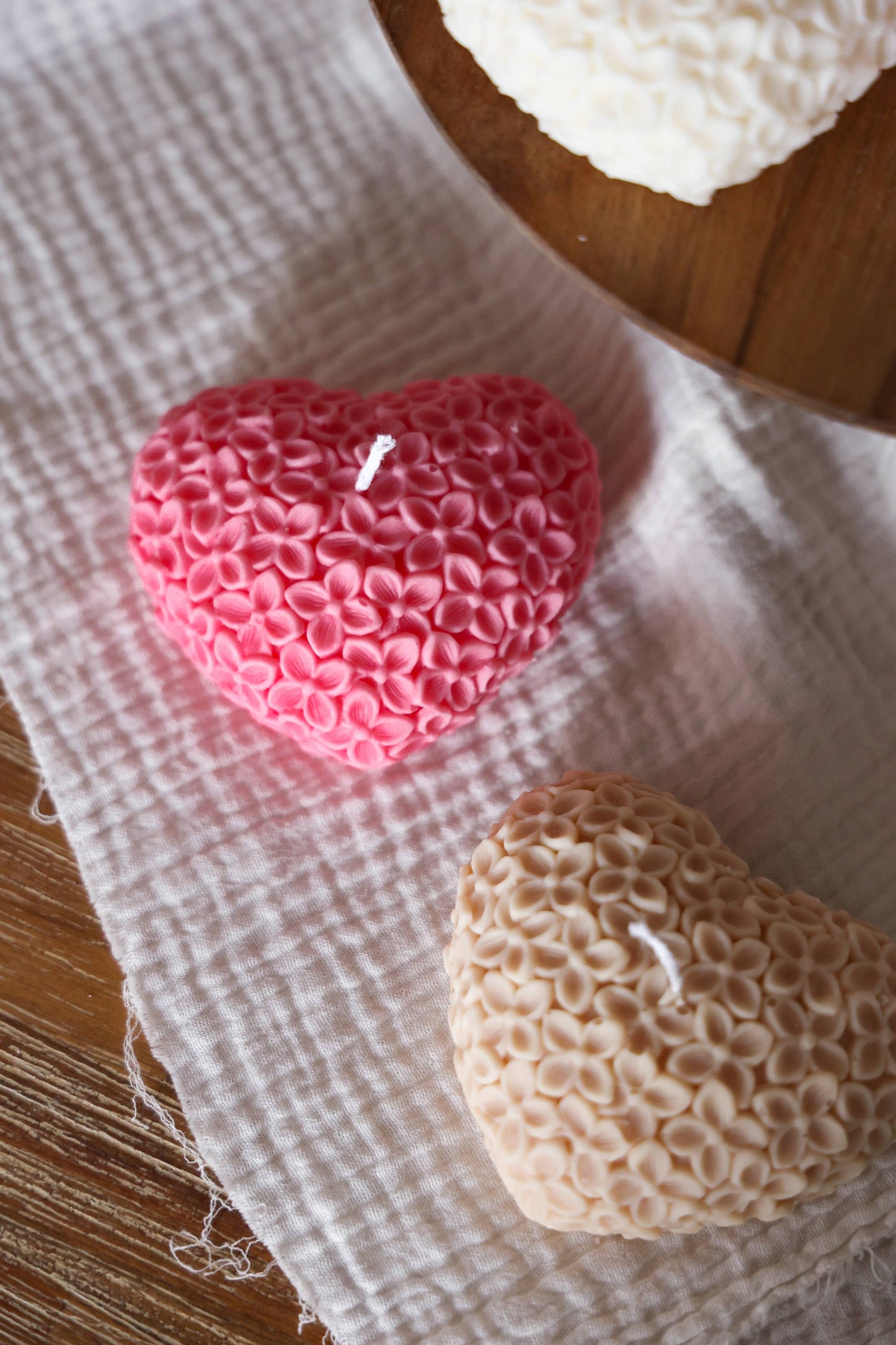 Hjärta av blommor, ljus - Fluflu Handgjorda Smycken & Design