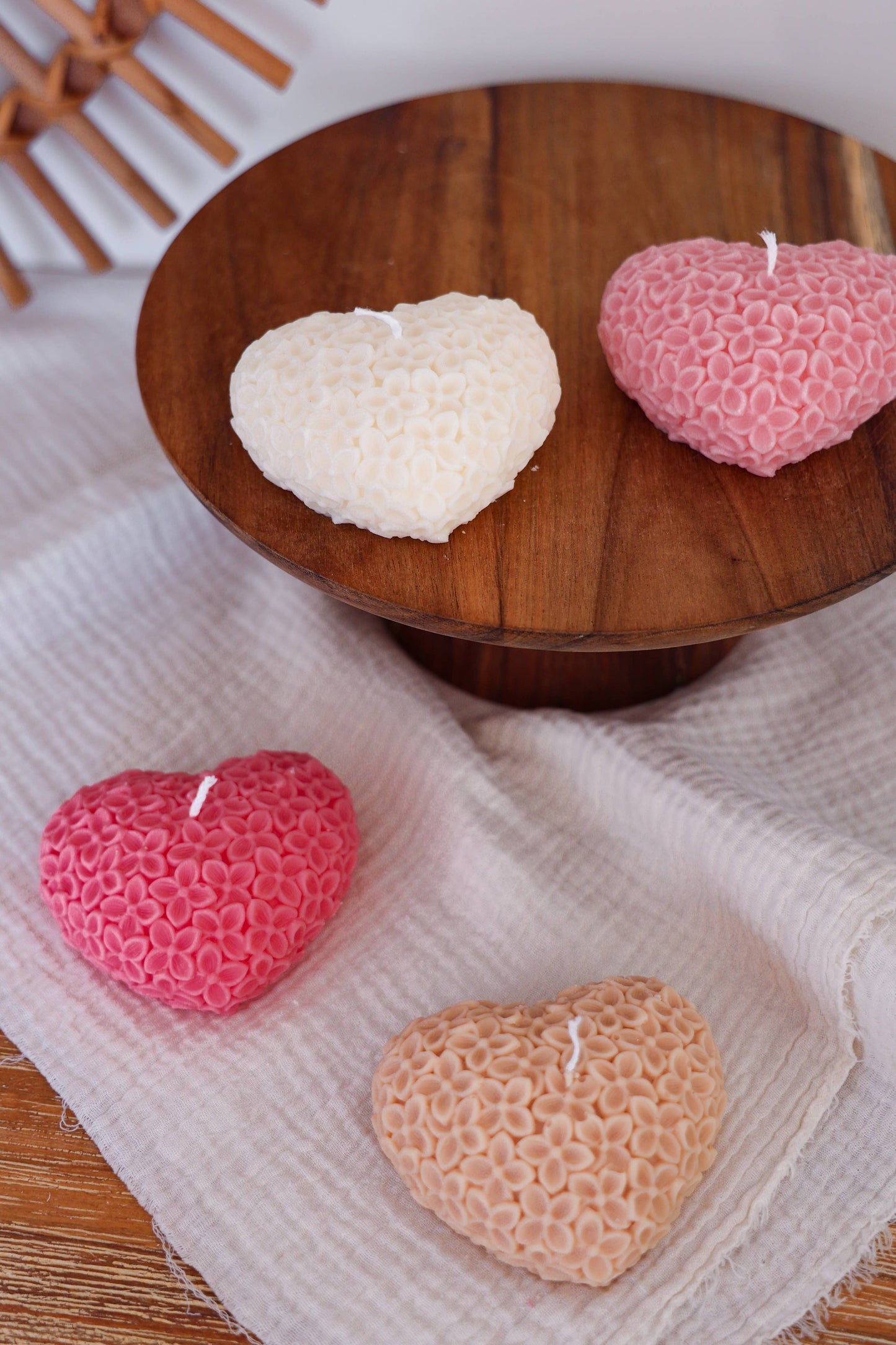 Hjärta av blommor, ljus - Fluflu Handgjorda Smycken & Design