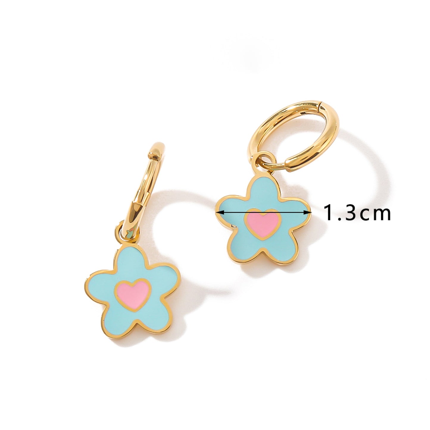 Hoops med blommor, örhängen - Fluflu Handgjorda Smycken & Design