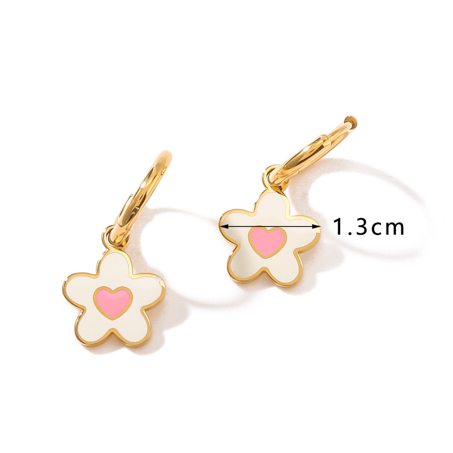 Hoops med blommor, örhängen - Fluflu Handgjorda Smycken & Design