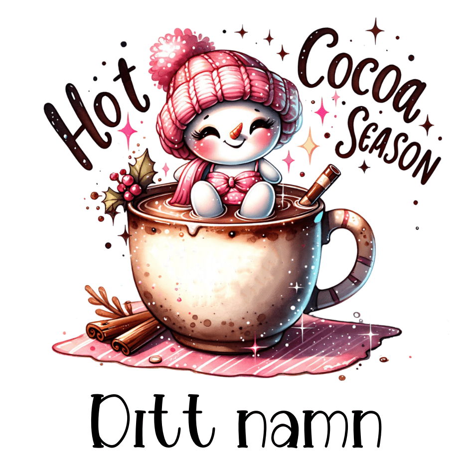 Hot chocolate bar mugg | Personlig mugg med namn - Fluflu Handgjorda Smycken & Design