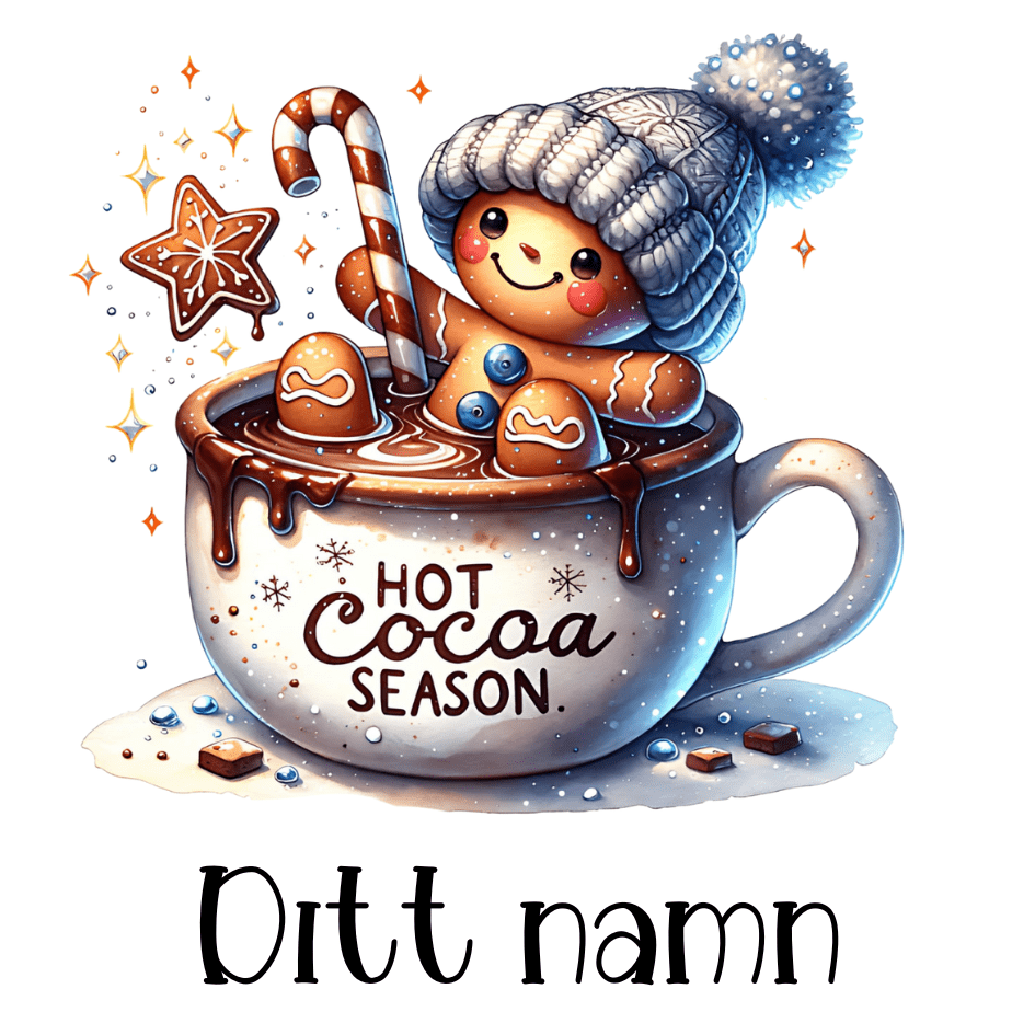 Hot chocolate bar mugg | Personlig mugg med namn - Fluflu Handgjorda Smycken & Design