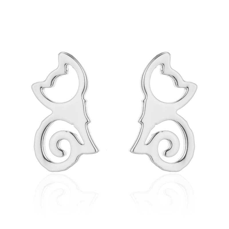 Katt smyckesset, örhängen + halsband - Fluflu Handgjorda Smycken & Design