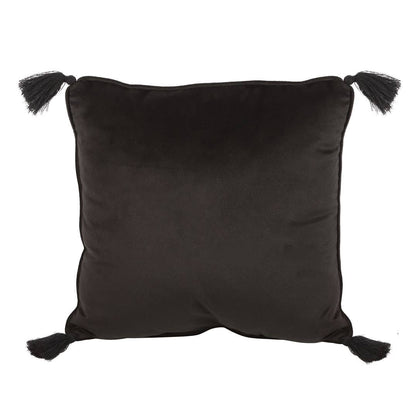 Kudde med astrologihjul, 35cm fyrkantig svart - Fluflu Handgjorda Smycken & Design