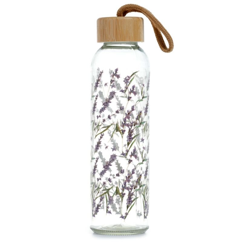 Lavender Fields glasflaska - Fluflu Handgjorda Smycken & Design