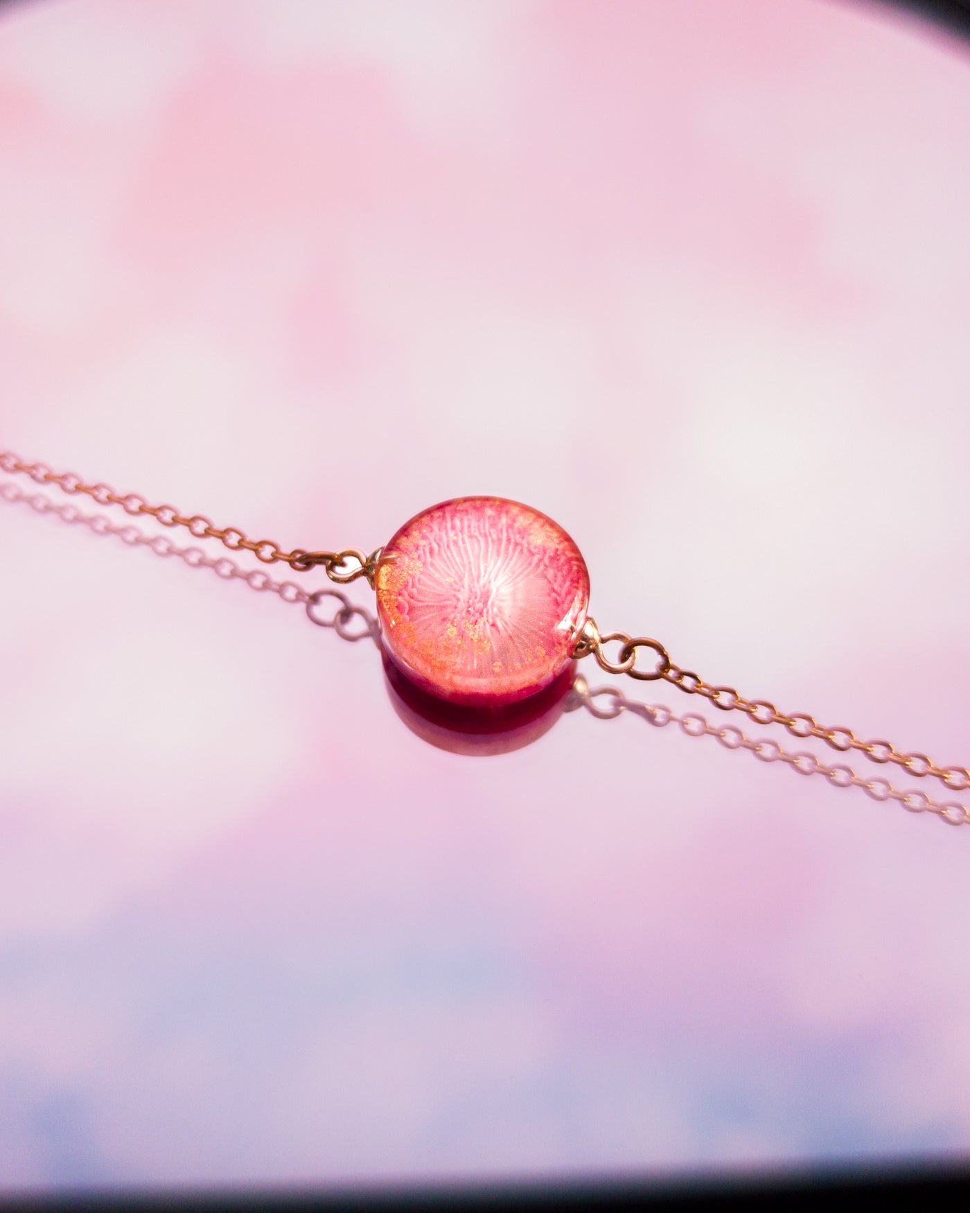 Laxrosa solnedgång, armband - Fluflu Handgjorda Smycken & Design