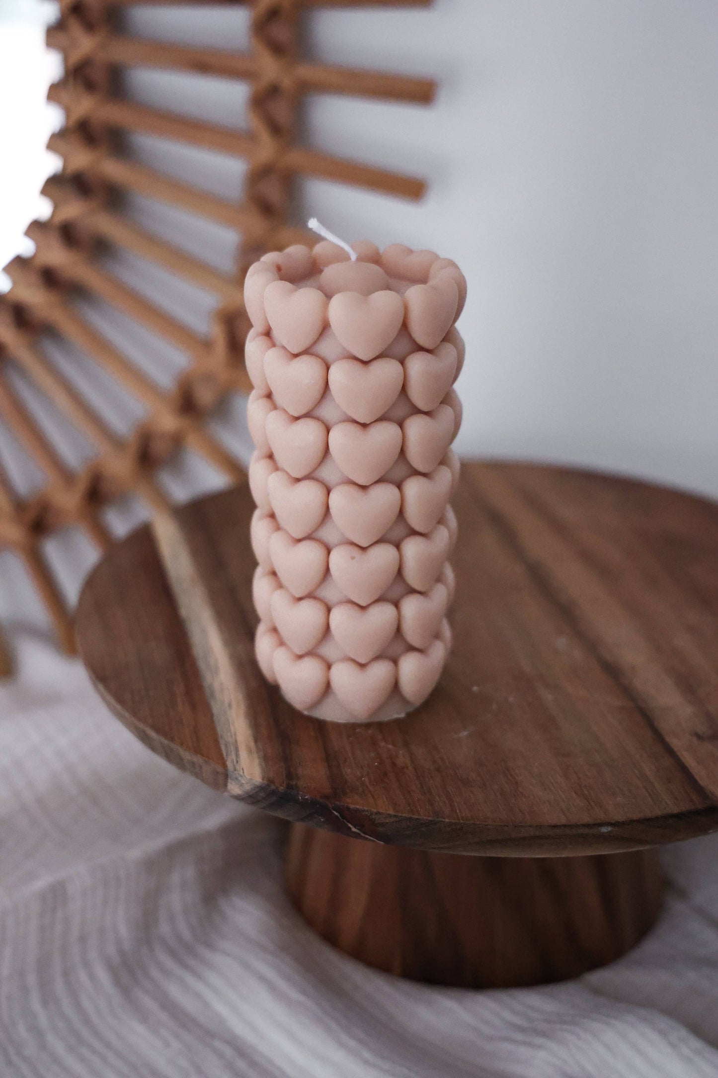 Ljuspelare med hjärtbubblor i rapsvax - Fluflu Handgjorda Smycken & Design