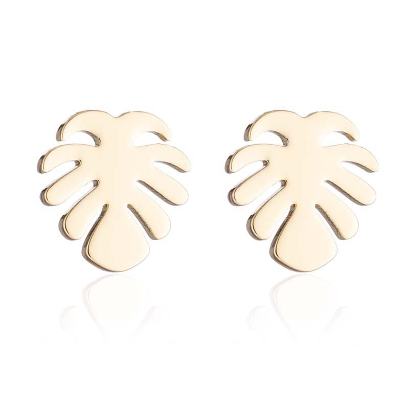 Monstera smyckesset, örhängen + halsband - Fluflu Handgjorda Smycken & Design